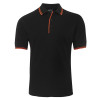 Classic Contrast Polo Black Orange